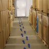 cintas de demarcación huellas y puntos